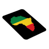 緑、金ゴールド及びアフリカの赤い旗 マグネット (右側)