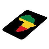 緑、金ゴールド及びアフリカの赤い旗 マグネット (左側)