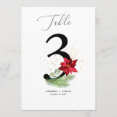 緑+金ゴールド水彩ホリデーテーブル番号3 プログラム (正面)