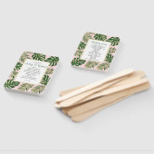 緑、金ゴールド葉熱帯ピンクの結婚式 ハンドファン (組立なし)