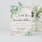 緑、金ゴールド、アイボリーブライダルシャワー 招待状 (スタンド正面)