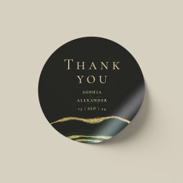 緑、金ゴールド、グリッターの宝石 ラウンドシール