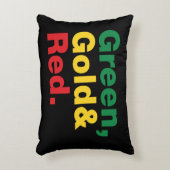 緑、金ゴールド、赤。 アクセントクッション (正面(垂直))