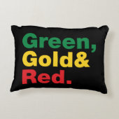 緑、金ゴールド、赤。 アクセントクッション (裏面)