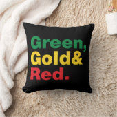 緑、金ゴールド、赤。 クッション (ブランケット)