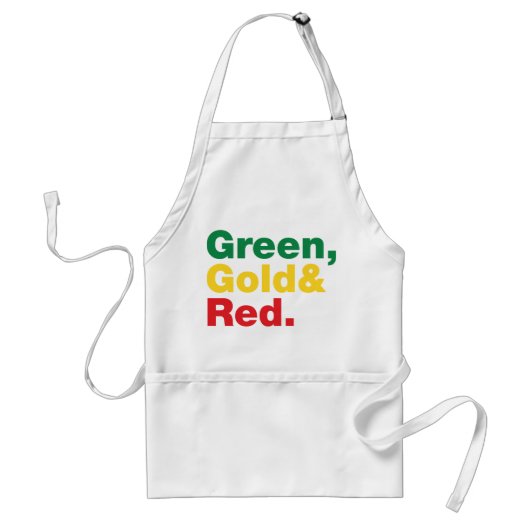 緑、金ゴールド、赤 スタンダードエプロン (正面)