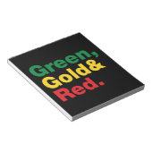 緑、金ゴールド、赤。 ノートパッド (アングル)