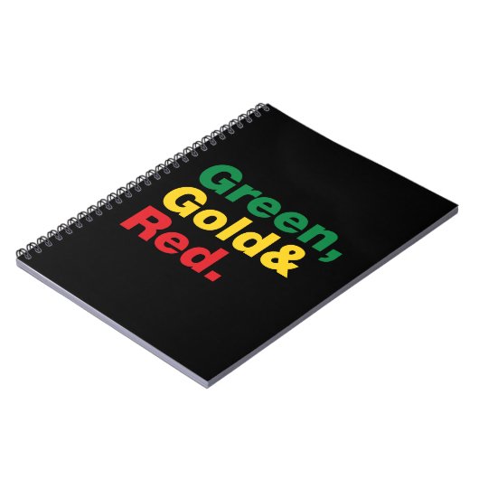 緑、金ゴールド、赤。 ノートブック (左側)
