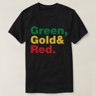 緑、金ゴールド、赤 Tシャツ
