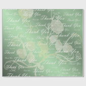 緑，金ゴールド，銀感謝してい色，  +あなた，花，フローラ ラッピングペーパー (フラット)