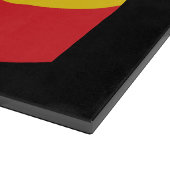 緑、金ゴールド(黄色)および赤の色フラグ カッティングボード (角)