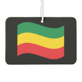 緑、金ゴールド（黄色）および赤の色フラグ カーエアーフレッシュナー (正面)