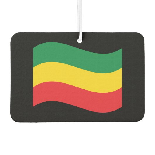 緑、金ゴールド（黄色）および赤の色フラグ カーエアーフレッシュナー (正面)