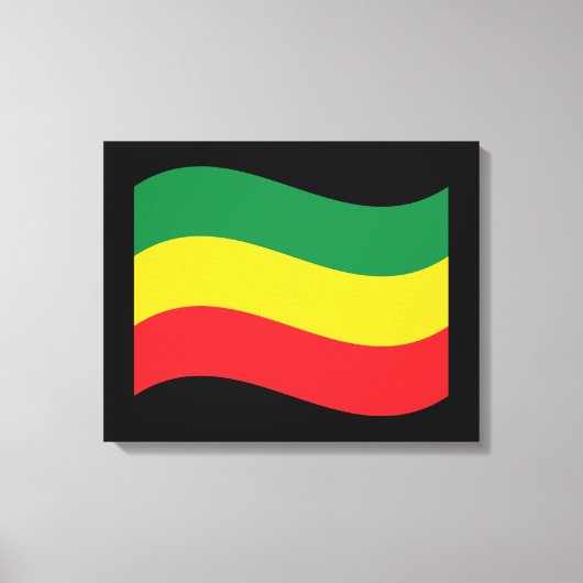 緑、金ゴールド(黄色)および赤の色フラグ キャンバスプリント (正面)