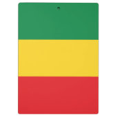 緑、金ゴールド(黄色)および赤の色フラグ クリップボード (裏面)