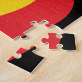 緑、金ゴールド(黄色)および赤の色フラグ ジグソーパズル (側面)