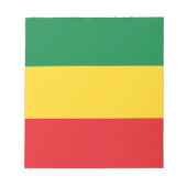 緑、金ゴールド(黄色)および赤の色フラグ ノートパッド (正面)