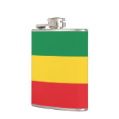 緑、金ゴールド(黄色)および赤の色フラグ フラスク (左)