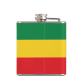 緑、金ゴールド(黄色)および赤の色フラグ フラスク (裏面)