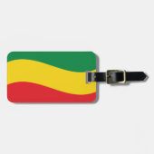 緑、金ゴールド（黄色）および赤の色フラグ ラゲッジタグ (正面横)