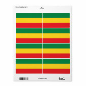 緑、金ゴールド(黄色)および赤の色フラグ ラベル (フルシート)