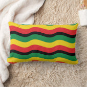 緑、金ゴールド（黄色）および赤の色フラグ ランバークッション (ブランケット)