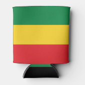 緑、金ゴールド（黄色）および赤の色フラグ 缶クーラー (正面)