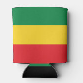 緑、金ゴールド（黄色）および赤の色フラグ 缶クーラー (裏面)