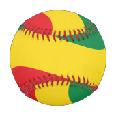 緑、金ゴールド（黄色）および赤の色フラグ 野球ボール (裏面)