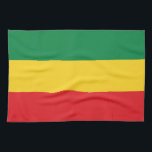 緑、金ゴールド（黄）、赤の旗 キッチンタオル<br><div class="desc">緑、金ゴールド（黄）、赤の旗の色。 

ヴィンテージ古い学校の代替ヒップホップTシャツのアパレル、帽子、ステッカー、電頭が切れる話ケースなど。</div>