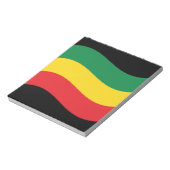 緑、金ゴールド(黄)、赤の旗 ノートパッド (回転)