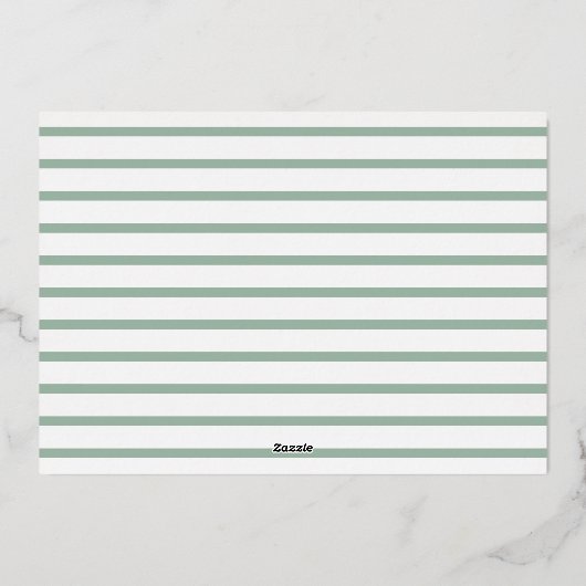 緑+金箔メリークリスマスフォトカード 箔シーズンカード (裏面)