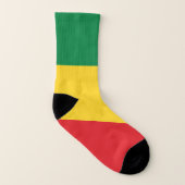 緑、金（黄色）と赤の色の旗 ソックス (左内側)