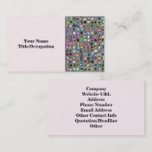 緑 – 青の'Bijux'テクスチャモザイクタイルのパターン 名刺 (正面/裏面)