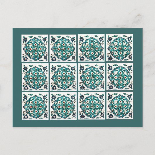 緑 – 青タイル ポストカード (正面)