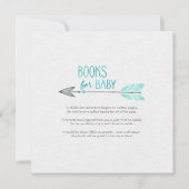 緑/青ドリームキャッチャー赤ちゃんシャワー招待状 招待状 (裏面)