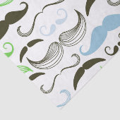 緑、青及び黒い髭のデザイン 薄葉紙 (詳細)