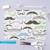 緑、青及び黒い髭のデザイン 薄葉紙 (クラフト)