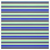 緑、青、灰色、黒、淡黄色のパターン ファブリック (見本)