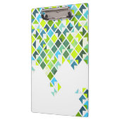 緑、青、白く幾何学的なパターン クリップボード (左)