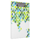 緑、青、白く幾何学的なパターン クリップボード (右)