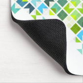 緑、青、白く幾何学的なパターン マウスパッド (コーナー)