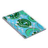 緑、青、白のジオシェイプ ノートブック (右側)