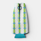 緑、青、白のモノグラファンキームストライプ ボトルクーラー (裏面)
