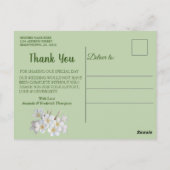 緑、青、金ゴールド、アイボリーシルク&パールタンクYはがき ポストカード (裏面)