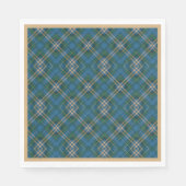 緑、青、金ゴールド、クリスマスプレド スタンダードランチョンナプキン (正面)