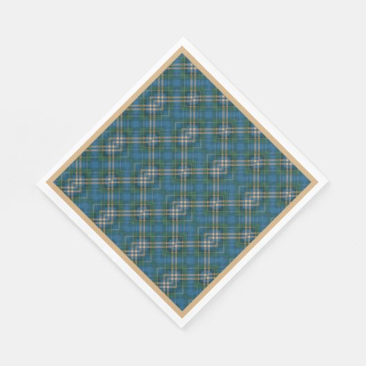 緑、青、金ゴールド、クリスマスプレド スタンダードランチョンナプキン (角)