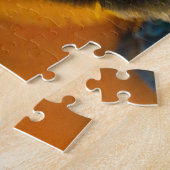 緑、青、黄色のマカオウム ジグソーパズル (側面)