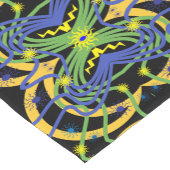 緑、青、黄色の抽象芸術ショートテーブルランナー ショートテーブルランナー (コーナー)