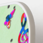 緑(音楽カラフルデザイン) ピックルボールラケット (左詳細)